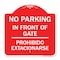 Signmission No Parking No Parking in Front of Gate Prohibido Estacionarse, A-DES-RW-1818-23665 A-DES-RW-1818-23665 - alternate 1